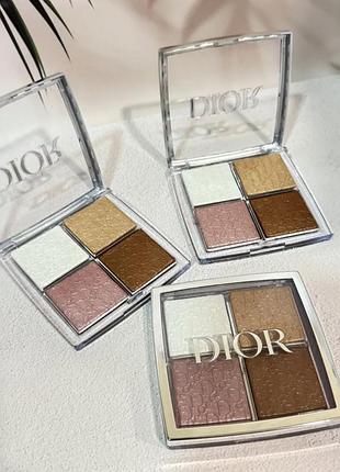 Хайлайтер палетка хайлайтеров dior bacstage glow 001 тестер