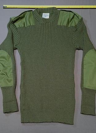 Плечи 60 см british ramry commando jumper sweater surplus pullover military cadet wool green джемпер