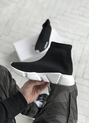 Кроссовки balenciaga speed trainer black / white разграждающий sale