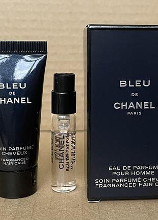 Chanel bleu de chanel eau parfum, набор миниатюр для мужчин
