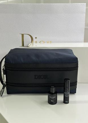 Набор dior sauvage elixir косметичка и парфюм