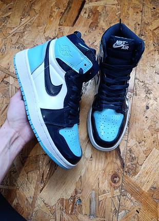 Кожаные кроссовки nike air jordan 1 retro high cd0461-401