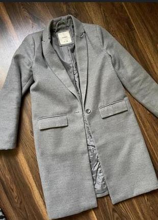 Пальто,серое женское прямое пальто😍