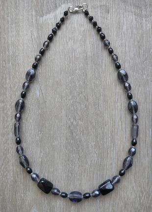 Тренд вінтажне намисто, кольє, чокер, підвіска, буси, коралі, чеське скло, натуральний камінь (лабрадорит), вінтаж, ретро