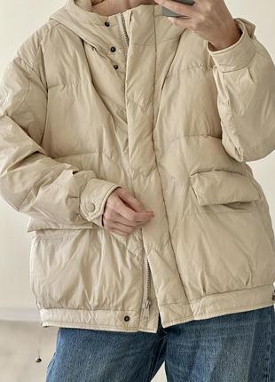 Куртка zara 💯 % пух вітровка zara весняна