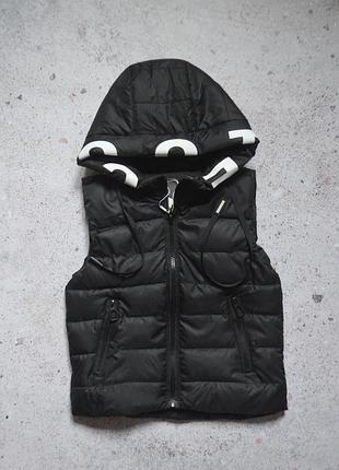 Балонова жилетка з капюшоном