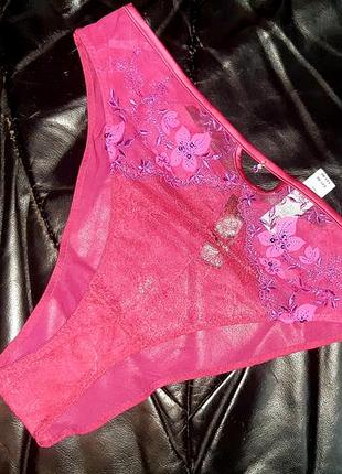 💖невероятно красивые брендовые трусы-слип в трендовом розовом цвете