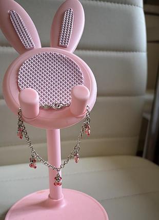 Серебряный браслет с мишками