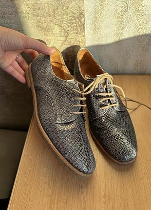 Чудові шкіряні туфлі оксфорди gabor 25 см