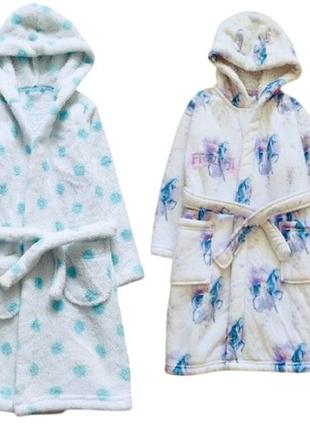 5-6 лет, 116 зріст, marks&spencer флісовий халат. теплий. банний, на море або в басейн. стан: ідеаль