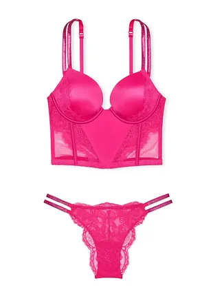 Комплект білизни пуш ап з камінцями victoria's secret оригінал вікторія сікрет набір білизни
