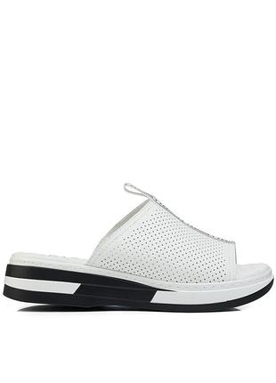 Шльопанці жіночі білі з перфорацією 1521л-а