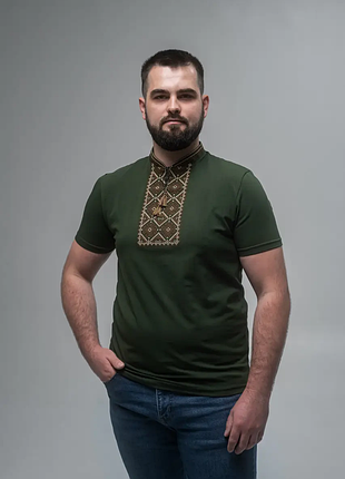 Мужская футболка вышиванка трикотажная