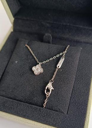 Підвіска міні з камінням конюшина в стилі ван кліф(van cleef)