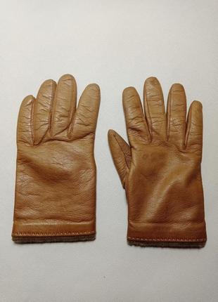 Кожаные теплые зимние утеплённые перчатки натуральная кожа.3 фото