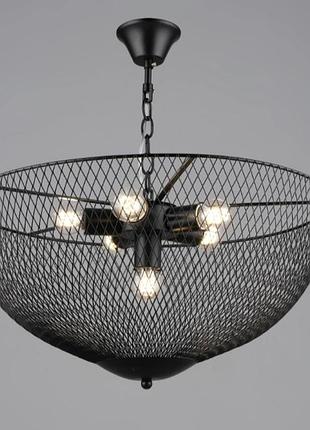 Люстра підвісна в стилі лофт металева sirius b s2474/6 bk чорна