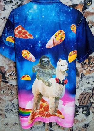 Психоделическая рубашка с шаурмой