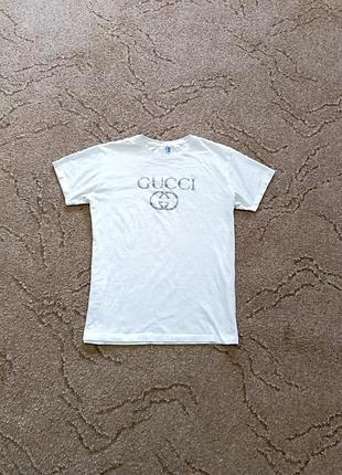 Футболка белая gucci