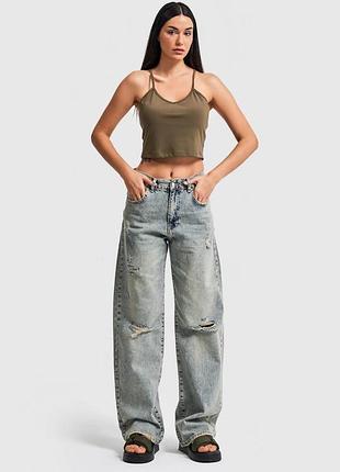 Накладний платіж ❤ it's basic loose fit турецькі джинси рвані