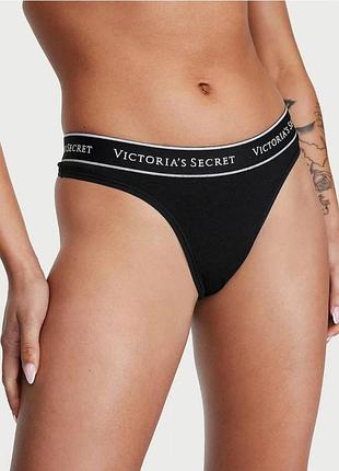 Трусы victoria’s secret трусики страницы черные хлопковые cotton