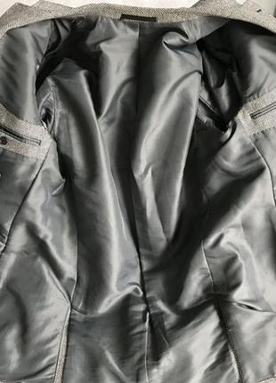 Твідовий чоловічий піджак у ялинку шерсть + кашемір 52-548 фото
