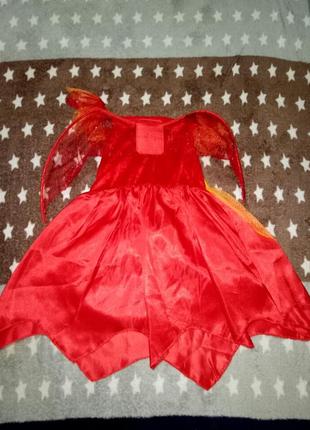 Класне карнавальна новорічну сукню чортеня,вогника,рябинки,калинки4 фото