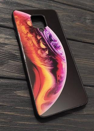 Чехол из закаленного стекла для xiaomi redmi note 9 pro print glass space case планета космос