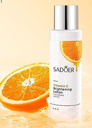 Тонер для сяйва шкіри із вітаміном с sadoer vitamin c moisturizing essence water, 120 мл