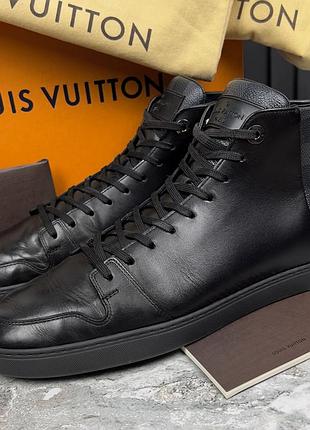 Louis vuitton line up sneakers damier black чоловічі кеди кросівки оригінал 42.5 eur