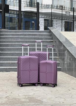 С 8530 фіолетовий полипропилен marsel маленький чемодан дорожный s на колесах 4 колеса ручная кладь