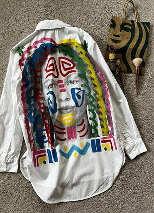 Біла сорочка з хрусткої бавовни benetton