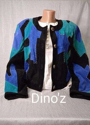 Dino'z 
жакет куртка бомбер винтажный замшевый эксклюзив печворк