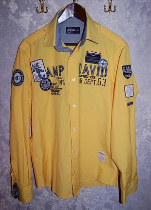 Сорочка з довгим рукавом camp david air aviation номерний оригінал, за биркою — l
