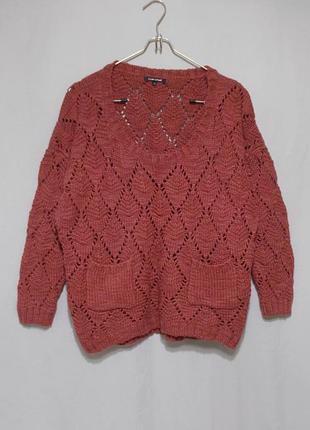 Свитшот толстый терракотовый шерсть-альпака 'river island' 46р