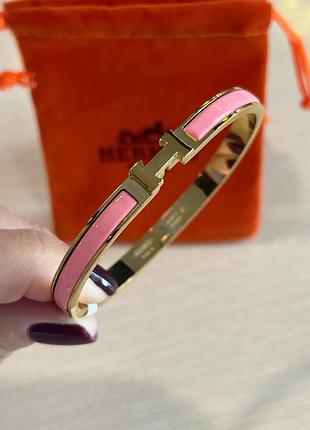 Браслет розового цвета в позолоте