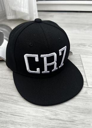 Кепка детская снепбек (snapback) роналдо (cr7) черный  50-54р  (2235)