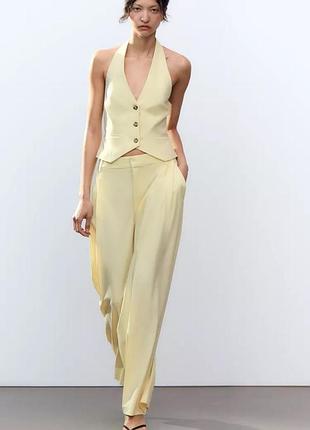 Брюки жіночі світло лимонні zara new