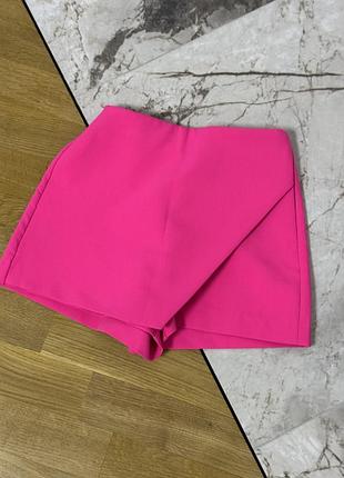 Асиметрична рожева спідниця шорти  zara