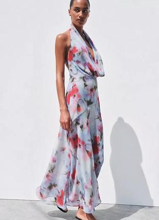 Платье женское в принт zara new