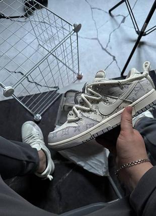 Кроссовки демисезонные nike sb x louis vuitton цвет: белый-синий