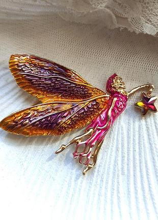 Брошь фея со звездой в стиле kirks folly " astral fairy"