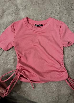 Женский розовый топ zara