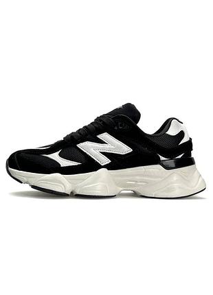 Женские кроссовки new balance 9060 black white