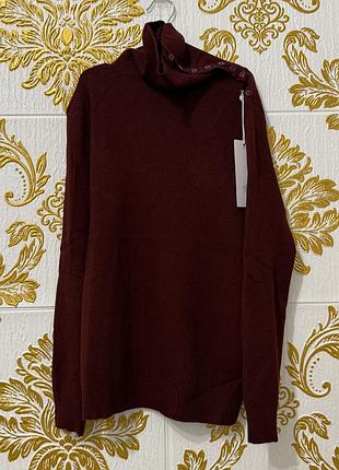 Бордовий гольф водолазка