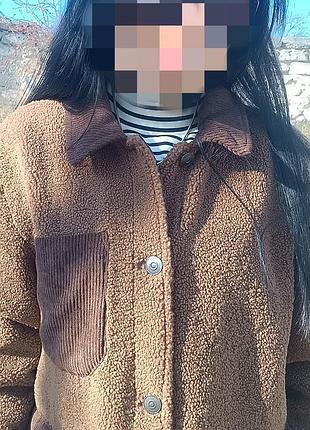 Пальто-рубашка. zara. размер l 3