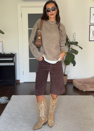 Вельветовые шорты zara