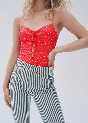 Шикарное сатиновое боди zara в звезды 2