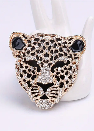 Розкішна брошка - леопард - із стразами, елегантний аксесуар, нова