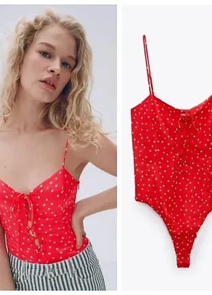 Шикарное сатиновое боди zara в звезды 4