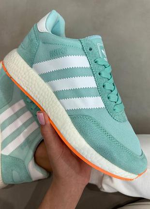 Кроссовки adidas iniki turquoise бирюзовые женские / мужские 9